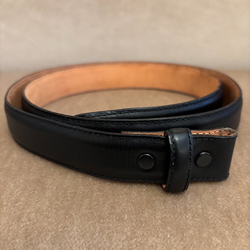 Tiffany  & Co. Calfskin Men's Belt Strap - Size 34 - Black